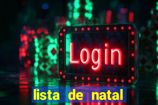 lista de natal para imprimir