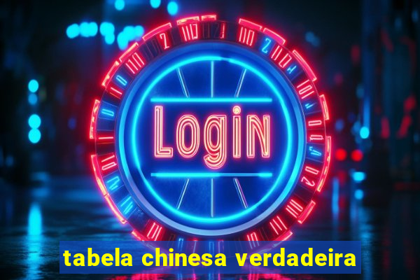 tabela chinesa verdadeira