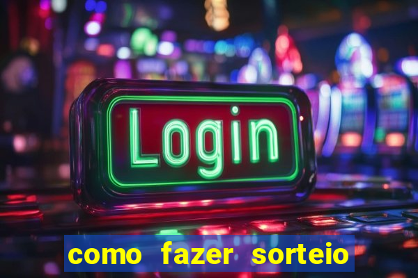 como fazer sorteio de cores online