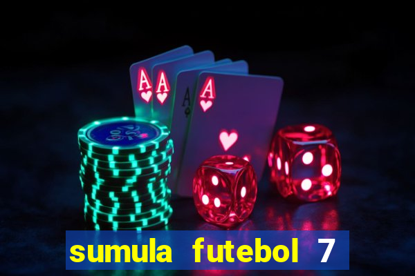 sumula futebol 7 society excel