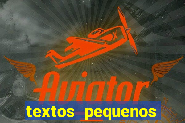 textos pequenos para alfabetizar